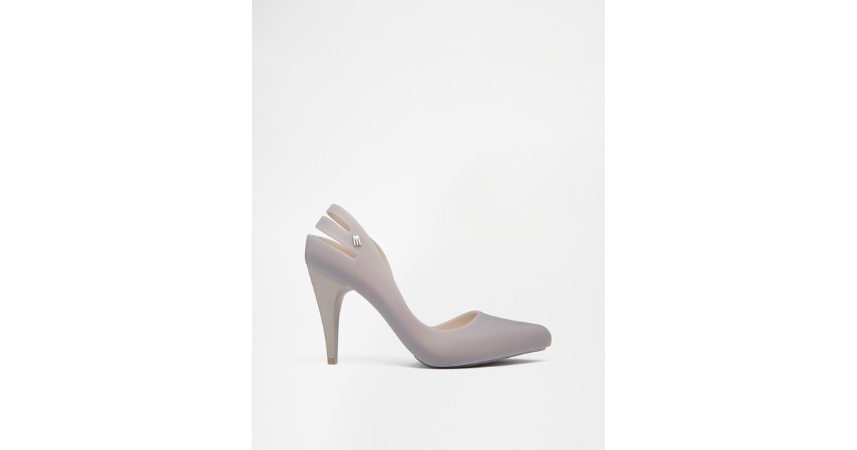 Melissa Classic Heel Grey Court Shoes in Gray | Lyst