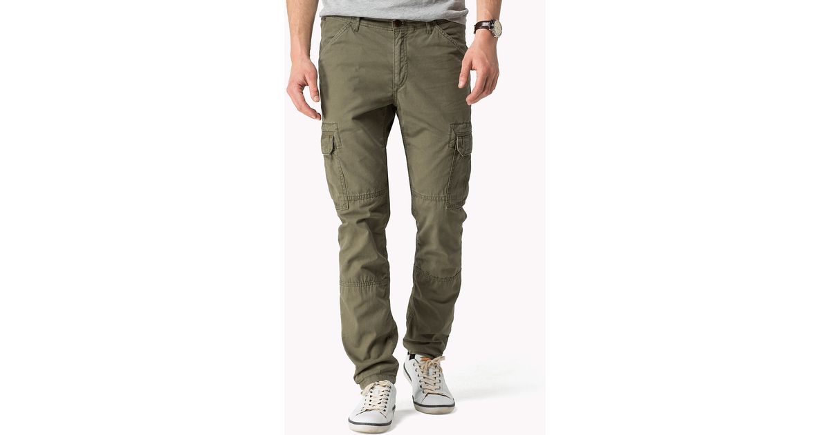 Tommy Hilfiger Cotton Twill Cargo Pant in Olive Night-pt (Green) for Men -  Lyst