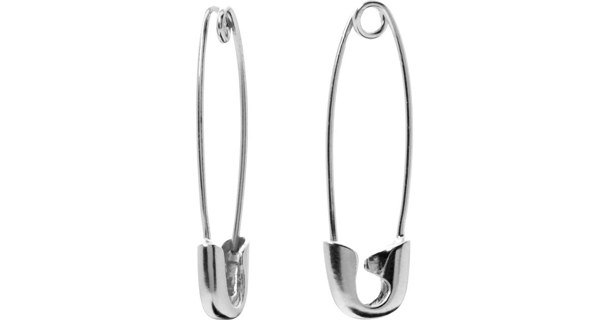 Lyst Banana Republic Safety Pin Earring In Metallic