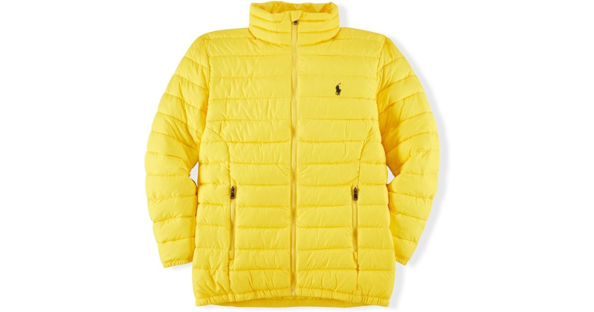 yellow polo coat
