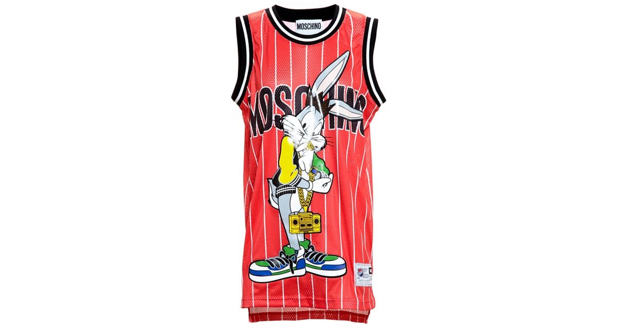 Moschino Bugs Bunny Basketball Jersey in Red | Lyst
