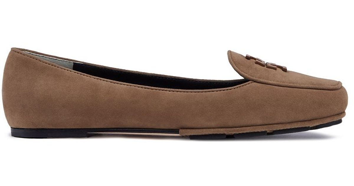 Tory Burch Suede Fitz Loafer in Brown 