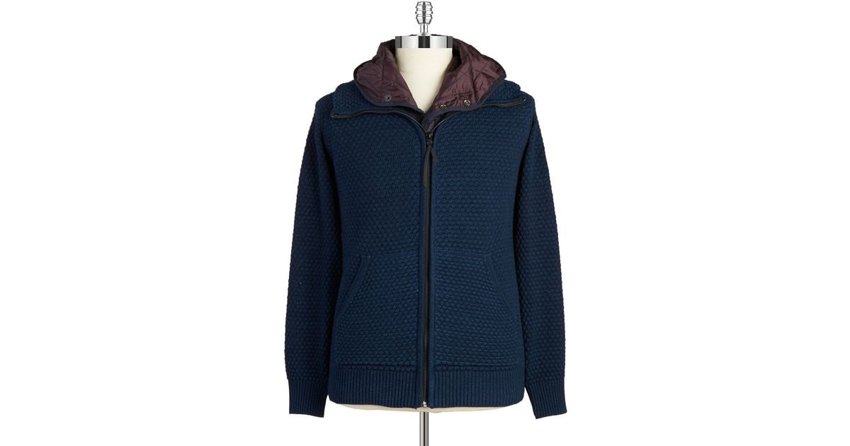 G-star raw Knit Zip Front Jacket in Blue for Men Lyst