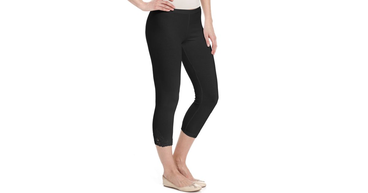hue black capri leggings