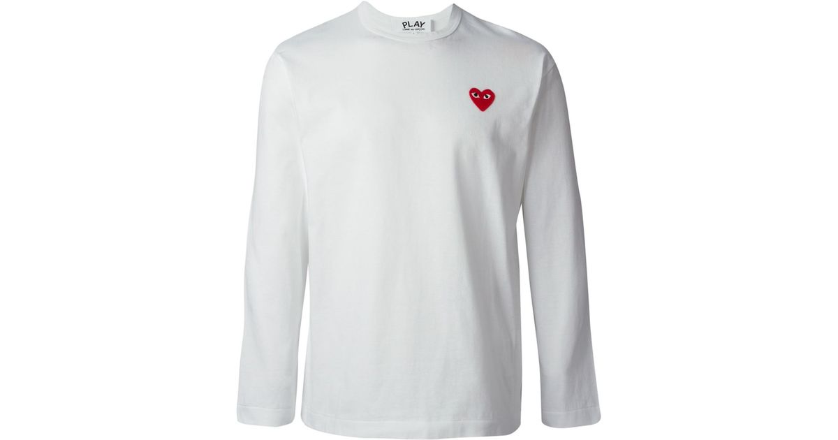 comme des garcons white long sleeve