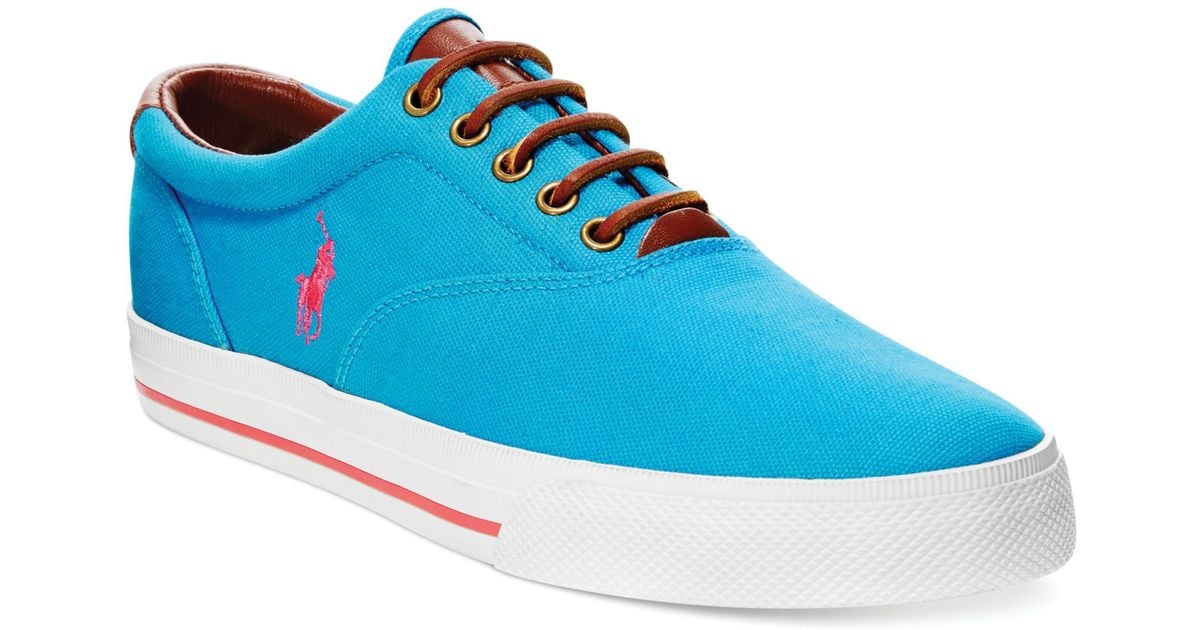 ralph lauren vaughn leather sneakers