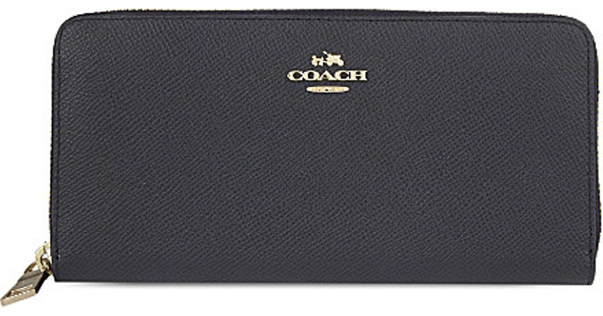 navy blue coach wallet