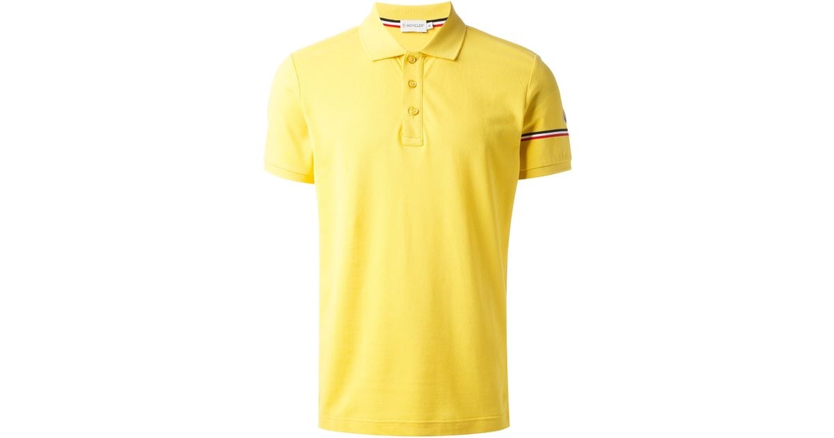 moncler polo yellow