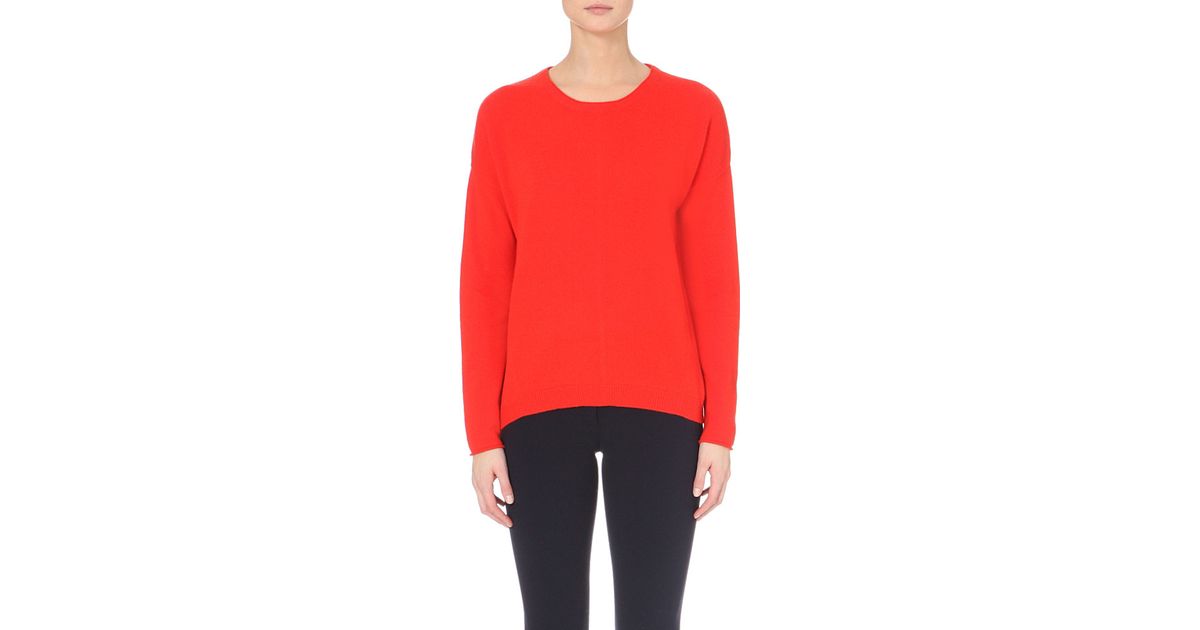 Duffy Cashmere Jumper in Poppy Red (Red) | Lyst