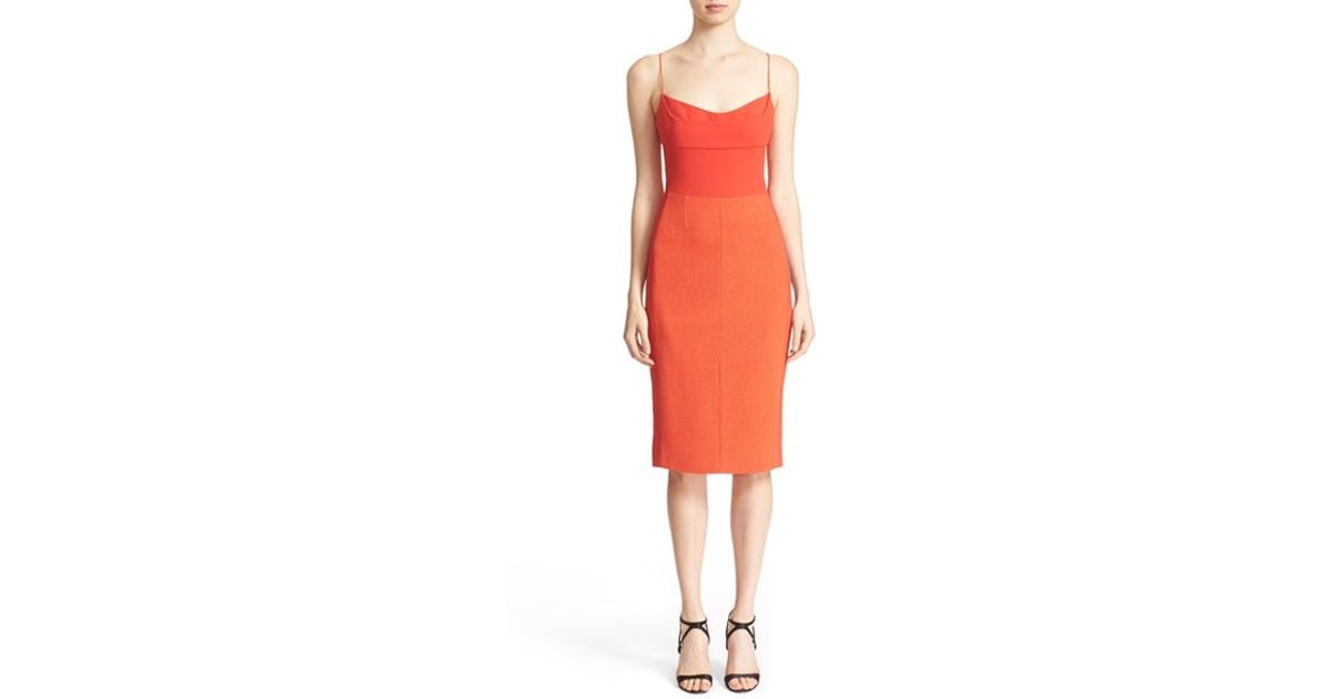narciso rodriguez wool bustier dress