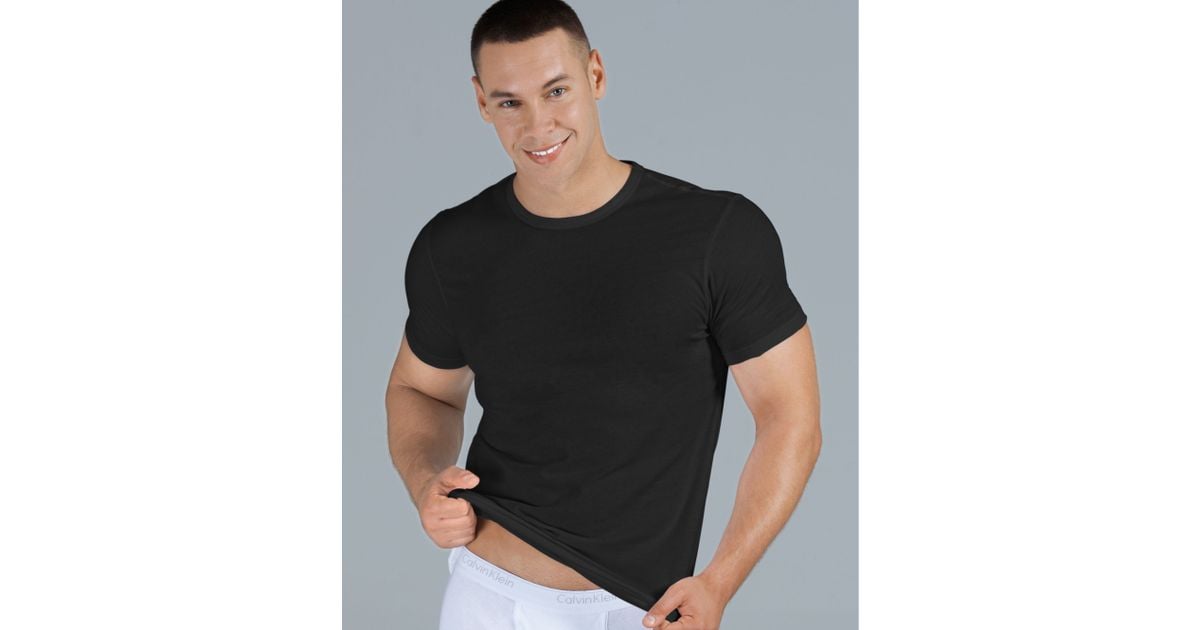 Calvin Klein Body Slim Fit T Shirt 3 Pack in Black for Men | Lyst