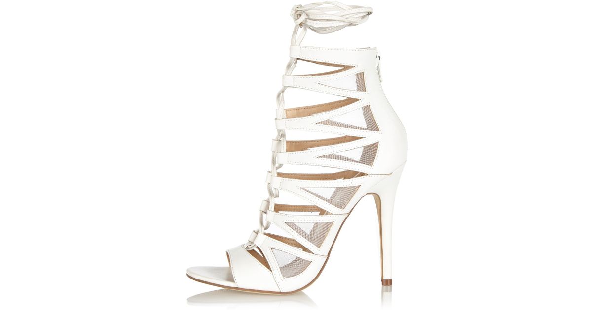 gladiator heels white