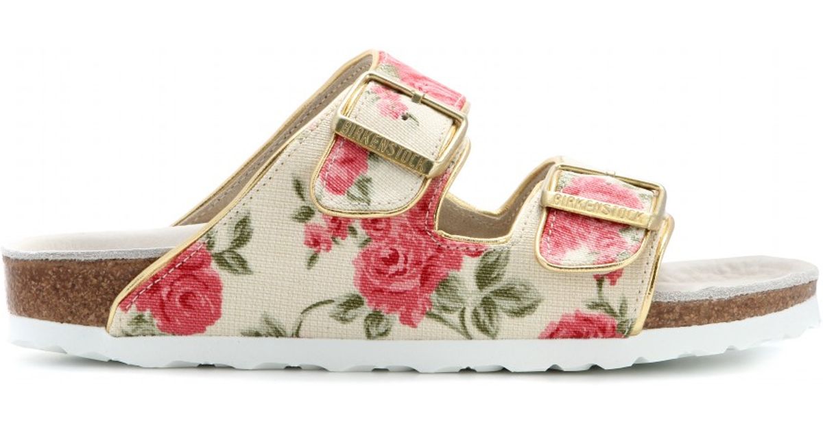 Birkenstock Arizona Printed Sandals in Beige (Natural) - Lyst