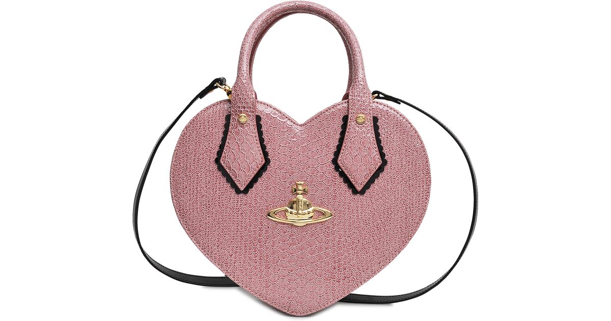 Vivienne Westwood Pink Frilly Snake Heart Bag Vivienne Westwood Pink Frilly Snake Heart Bag