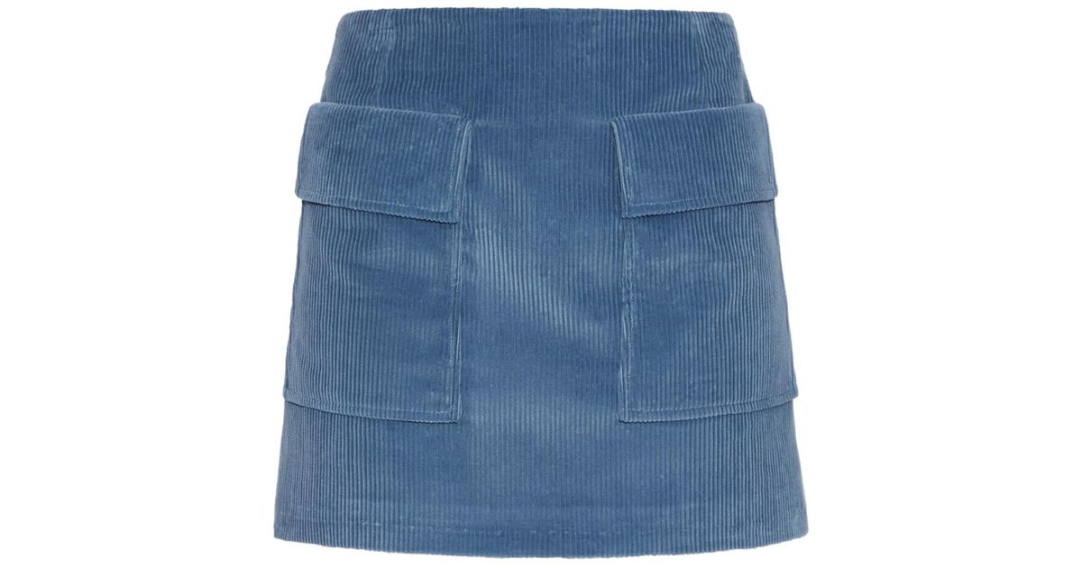 JW Anderson Corduroy Mini Skirt in Blue - Lyst