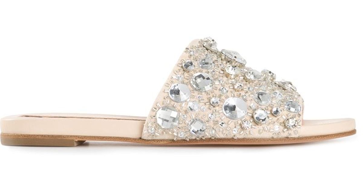 rhinestone embellished sandals