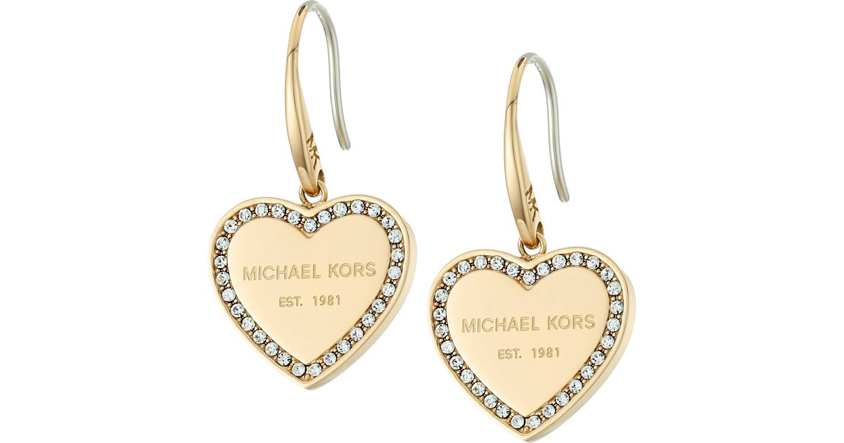 michael kors love heart earrings