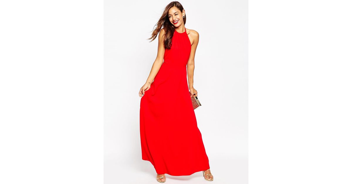 maxi dress with halter neck
