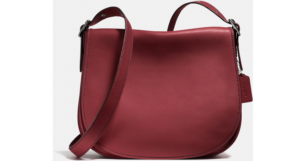 coach glovetanned saddle bag