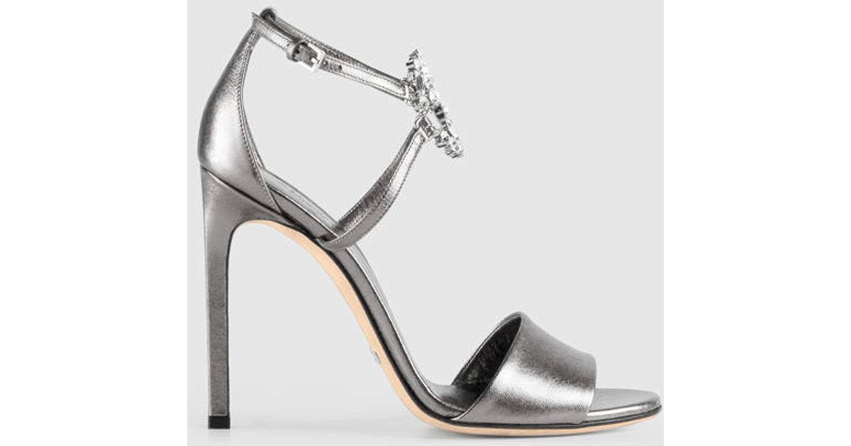Gucci Gg Sparkling Leather Sandal in 