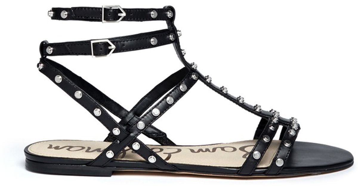 sam edelman black flat sandals