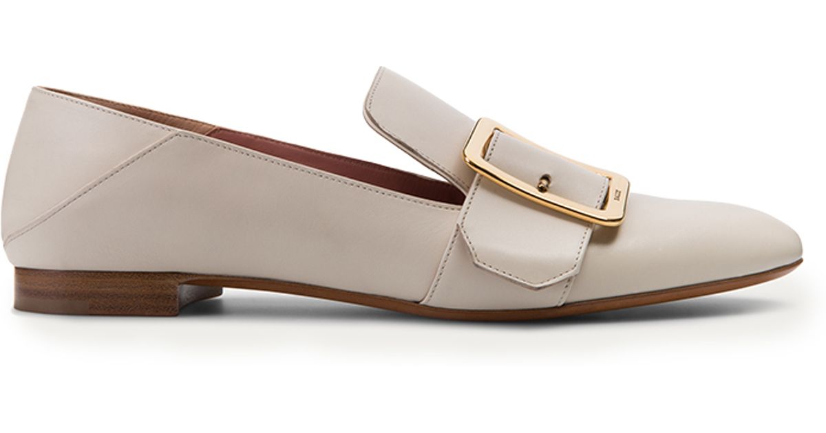 bally white loafers