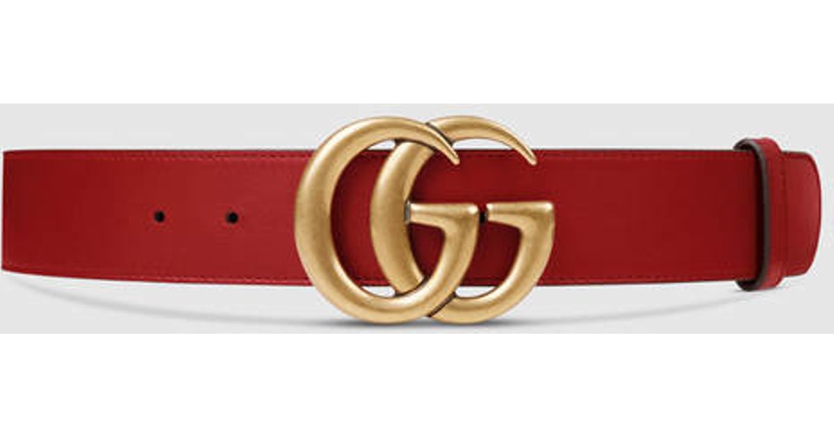 red double g gucci belt