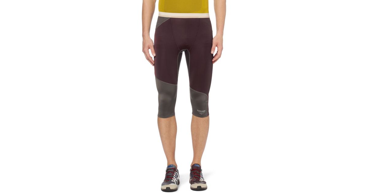 Nike Gyakusou Drifit Three Quarter Length Running Tights in Red for Men - Lyst