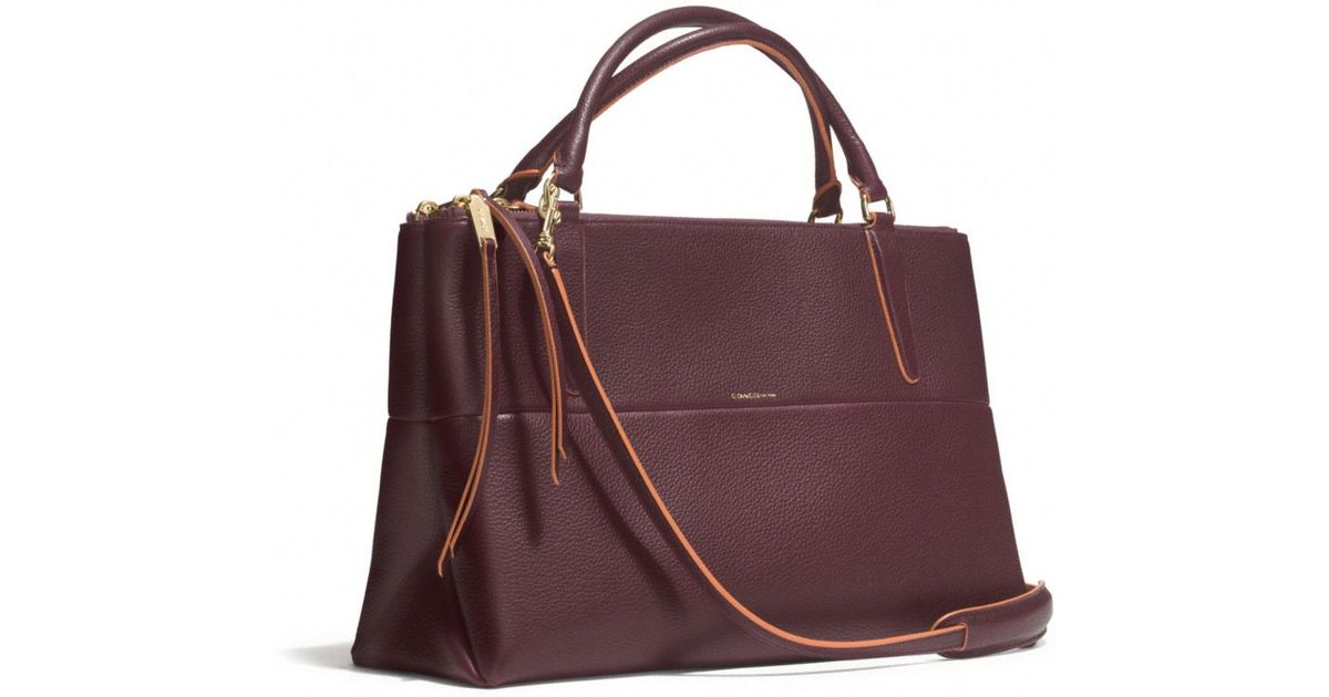 Borough bag leather handbag Coach Blue in Leather - 32003608