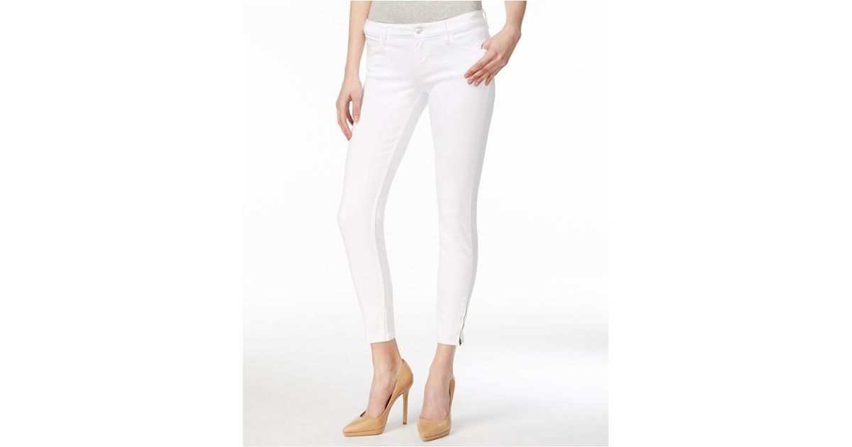 guess jeans marilyn 3 zip skinny low