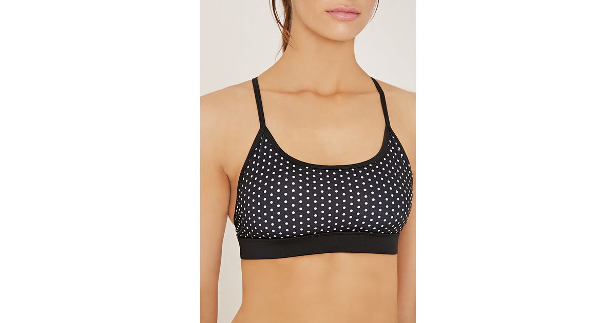 polka dot sports bra