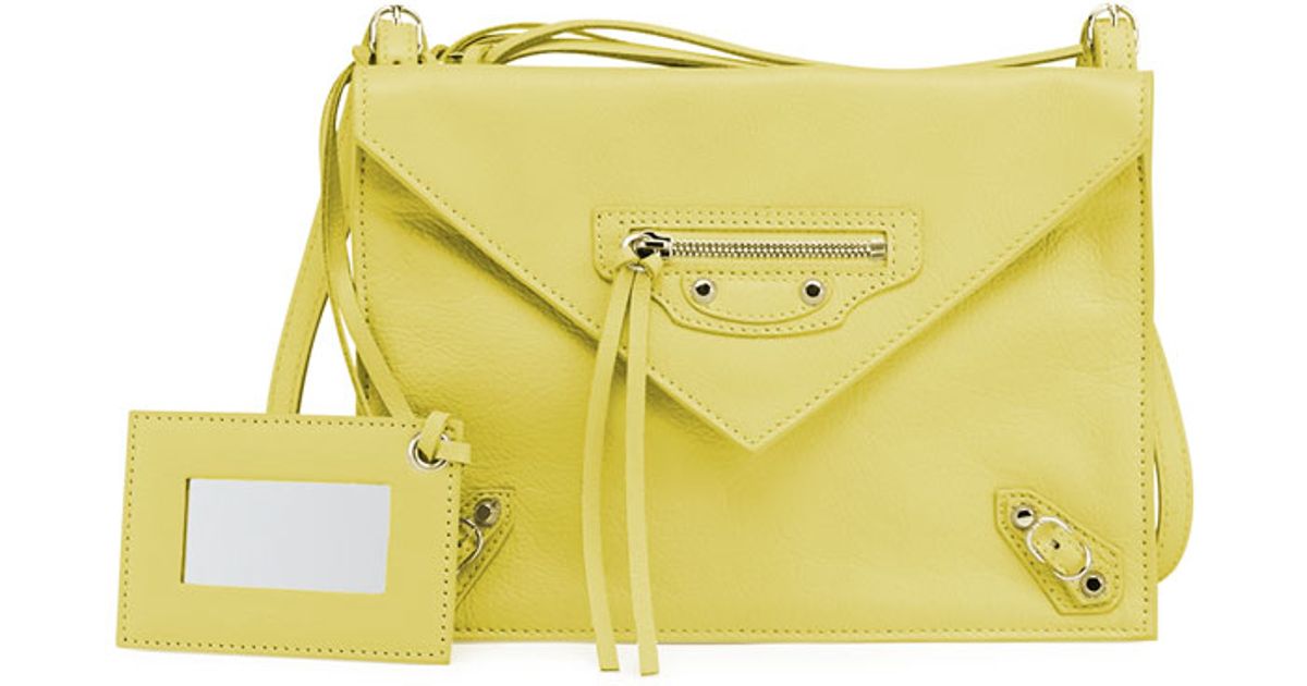 balenciaga papier envelope crossbody bag