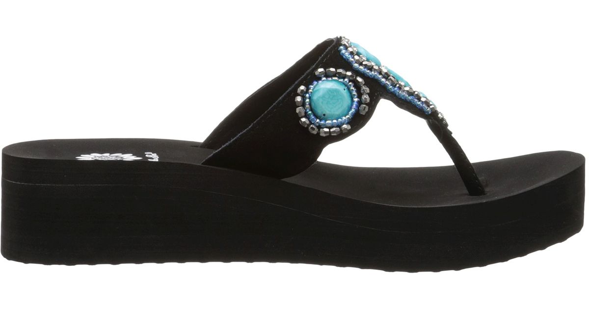 yellow box turquoise flip flops