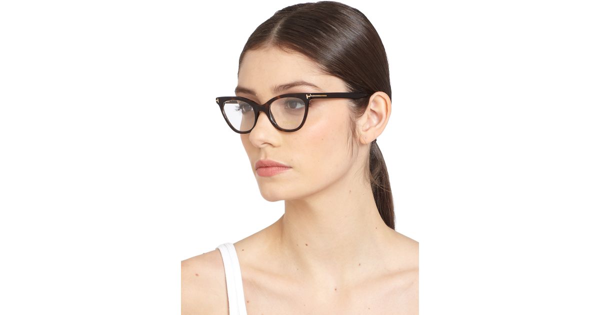skrig Kamp Rose Tom Ford Cat'S-Eye Optical Glasses in Black | Lyst