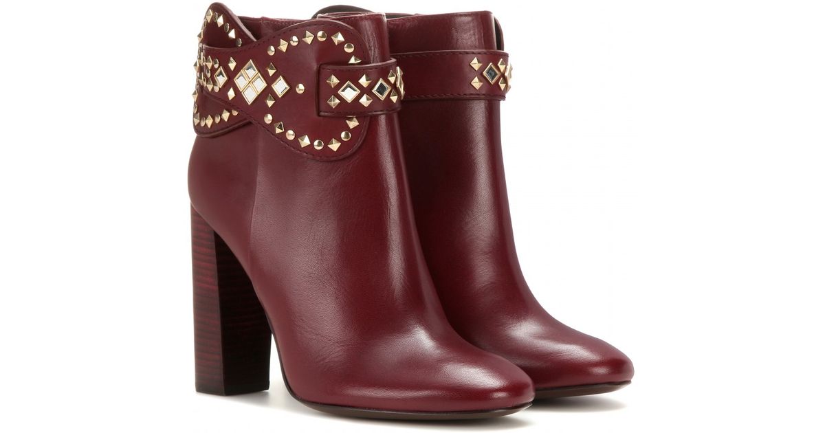 tory burch red boots