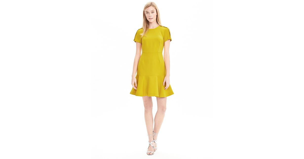 banana republic yellow dress