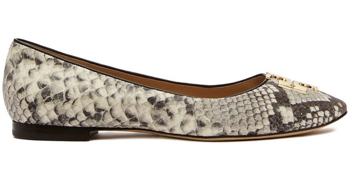 tory burch snake print flats