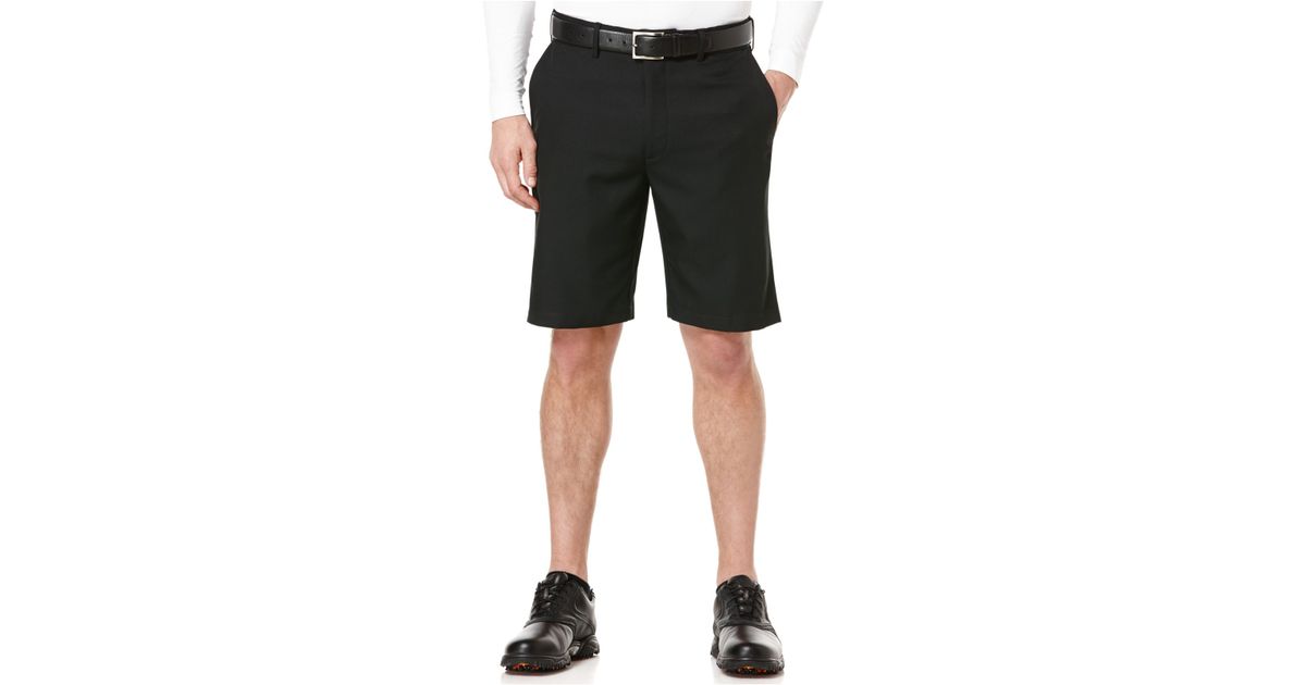 Pga Tour Expandable Waist Performance Golf Shorts In Black For Men