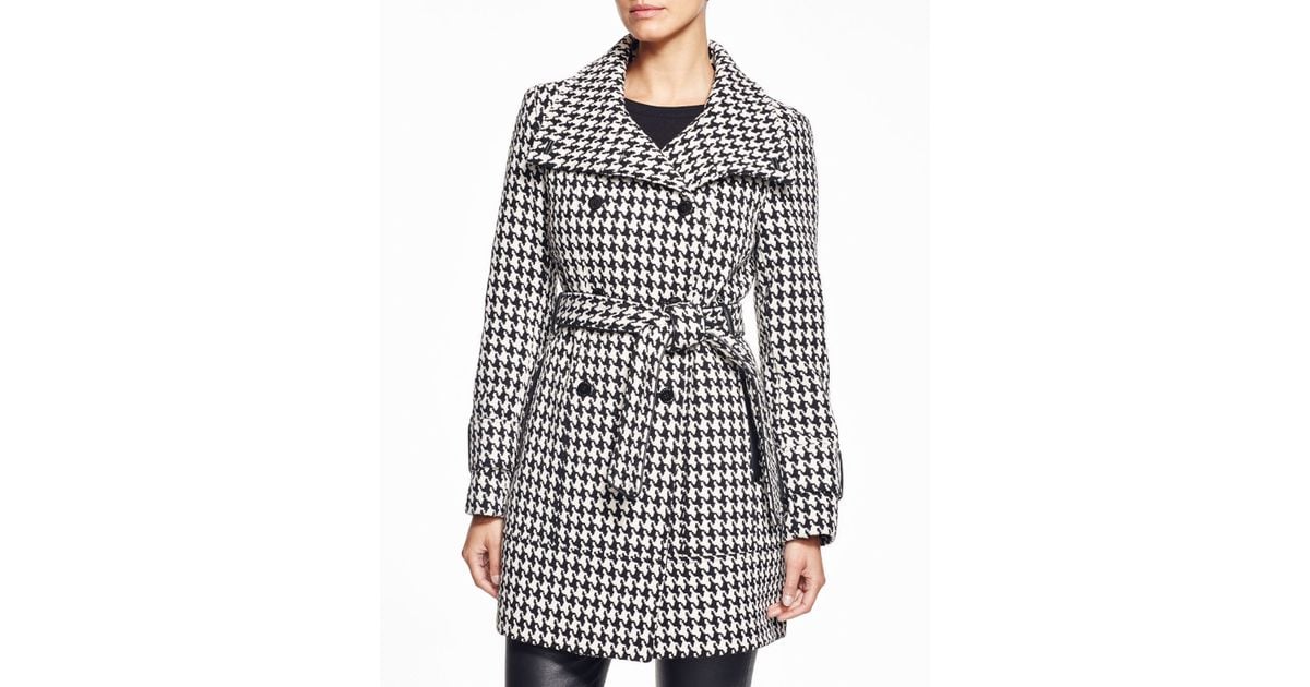 calvin klein houndstooth coat