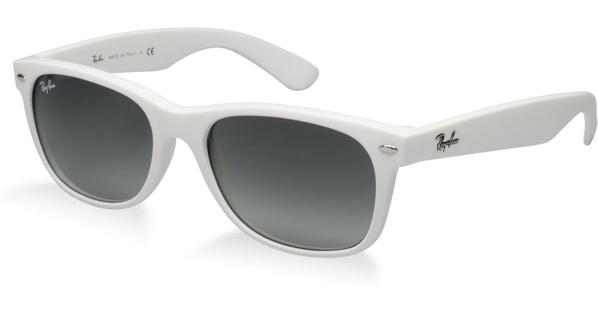 Ray-Ban New Wayfarer Sunglasses with Tapered Temples in White - Lyst