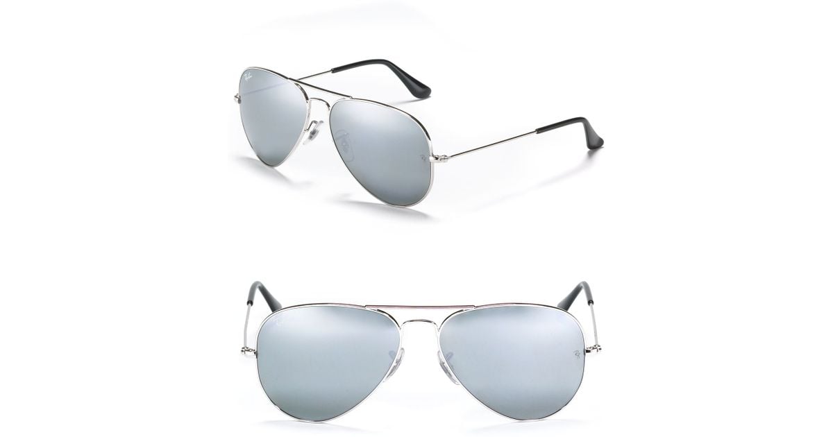 Ray-Ban Mirrored Aviator Sunglasses 