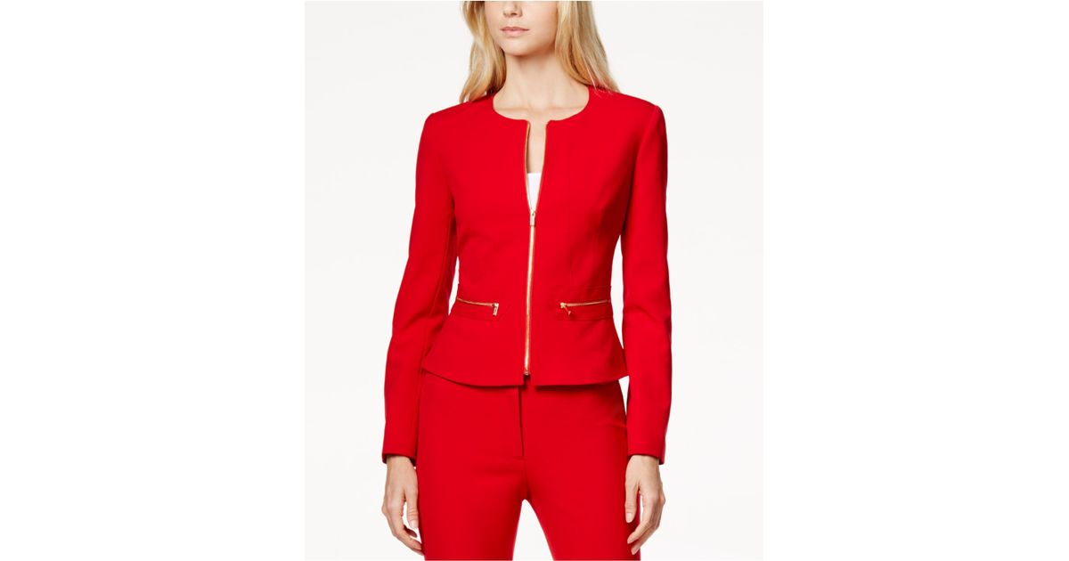 calvin klein women's red jacket