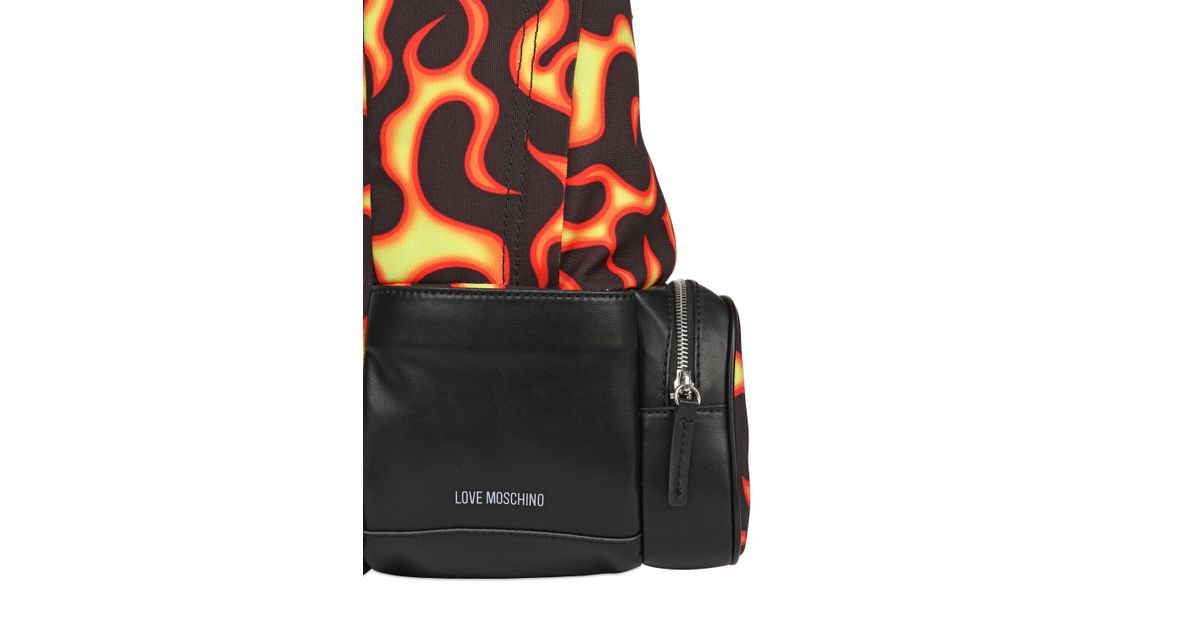 moschino flame backpack