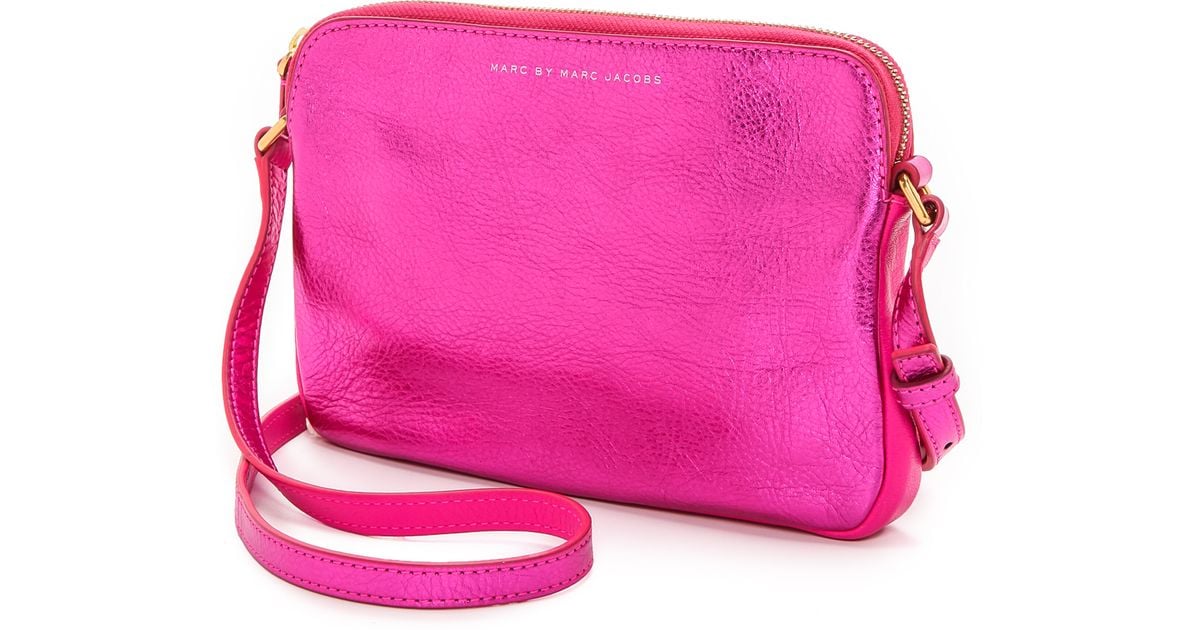 Lyst Marc By Jacobs Sophisticato Metallic Dani Cross Body Bag Lyst Marc By Jacobs Sophisticato Metallic Dani Cross Body Bag Pink In