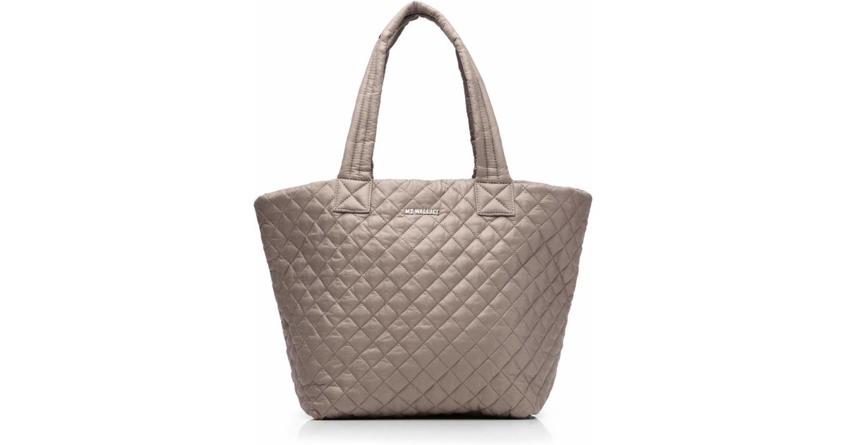 MZ Wallace Taupe Oxford Medium Metro Tote in Brown | Lyst