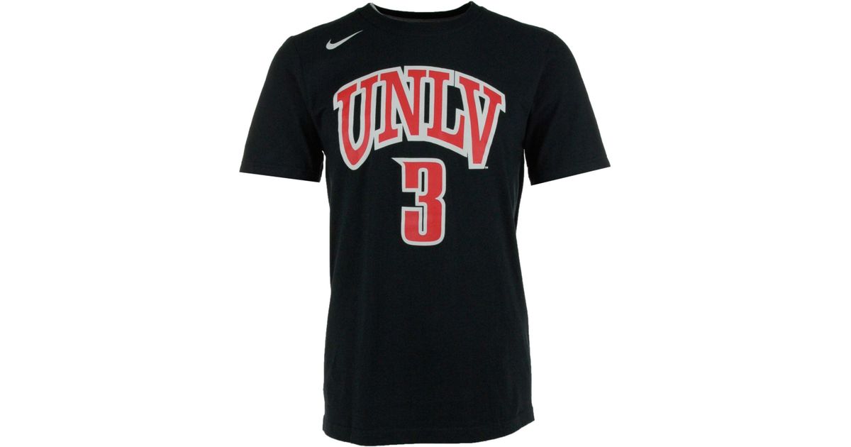 Nike Men'S Unlv Runnin Rebels Basketball Player TShirt in Black for