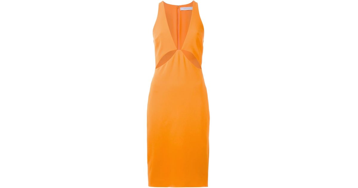 dion lee orange dress