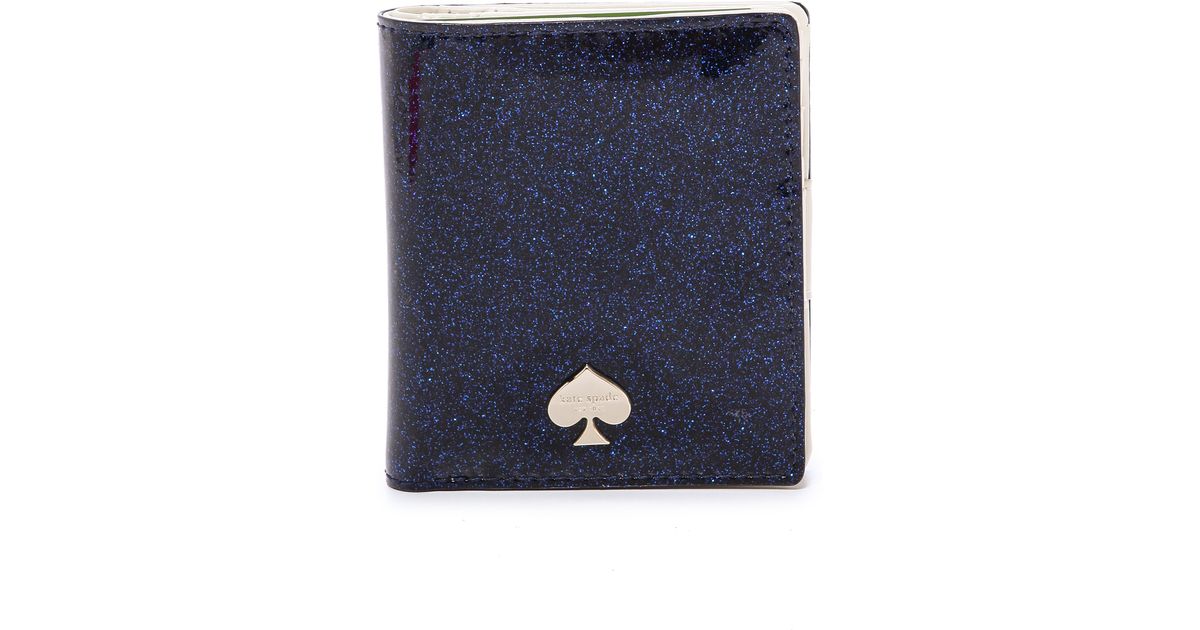 kate spade blue glitter wallet