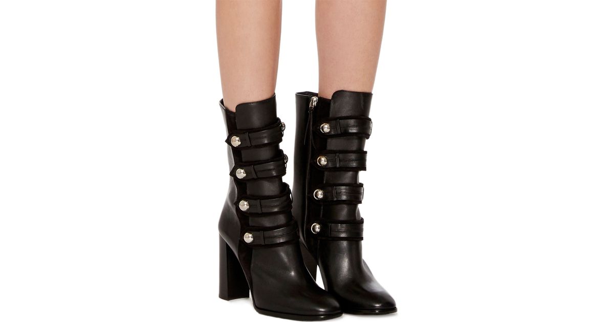 Isabel Marant Black Calf Leather Arnie Brandenburg Boots - Lyst