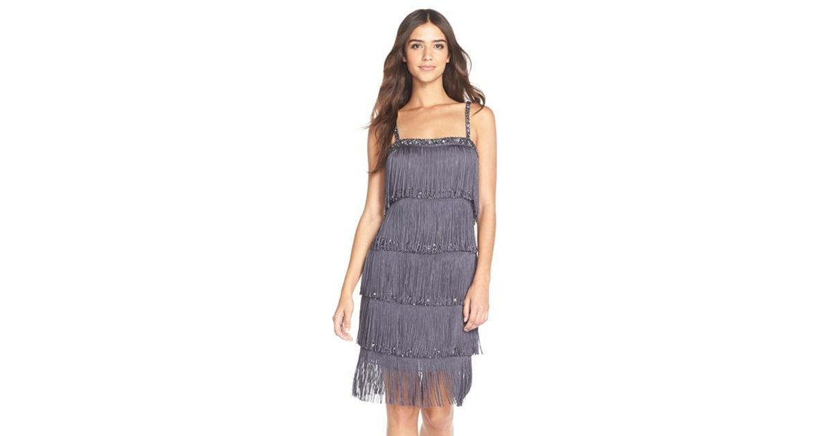 fringe flapper cocktail dress